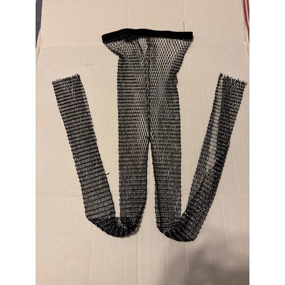 No brand Pants - Sparkly Mesh Festival Art to Wear Split Hem Pants Unisex